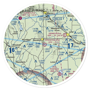 Stockton Airport (IS37) VFR Sectional Sticker (30 mile)