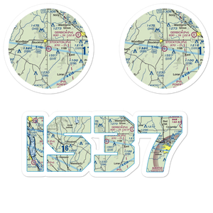 Stockton Airport (IS37) VFR Sectional Sticker Pack