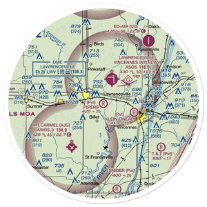 Piper's Landing Airport (IS34) VFR Sectional Sticker (30 mile)