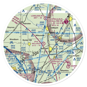 Willhoit Airport (IS33) VFR Sectional Sticker (30 mile)