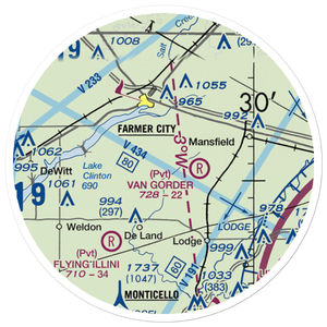Niklaus RLA Restricted Landing Area (IS26) VFR Sectional Sticker (20 mile)