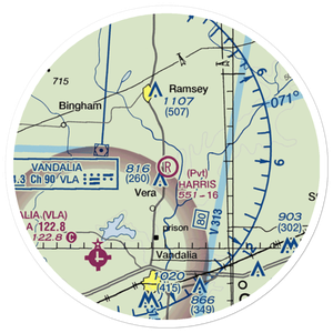 Harris Airport (IS24) VFR Sectional Sticker (20 mile)