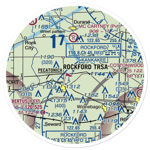 Carlson RLA Restricted Landing Area (IS19) VFR Sectional Sticker (20 mile)