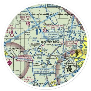 Carlson RLA Restricted Landing Area (IS19) VFR Sectional Sticker (30 mile)