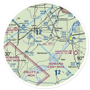 Curless Airport (IS08) VFR Sectional Sticker (30 mile)