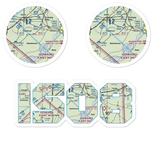 Curless Airport (IS08) VFR Sectional Sticker Pack