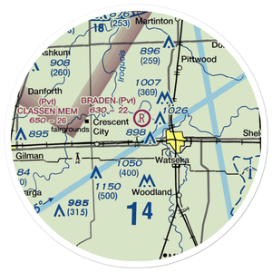 Dietchweiler Airport (IS02) VFR Sectional Sticker (20 mile)