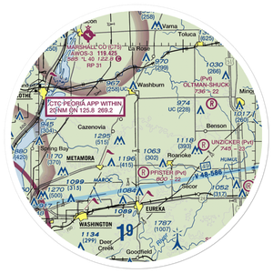 Jay Schertz Farm Airport (IS00) VFR Sectional Sticker (30 mile)