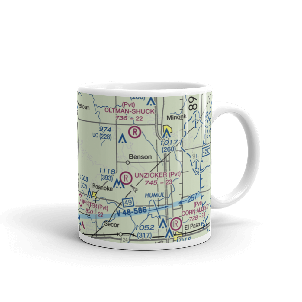 Jay Schertz Farm Airport (IS00) VFR Sectional  Mug 
