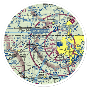 Hustons Airport (IN93) VFR Sectional Sticker (30 mile)