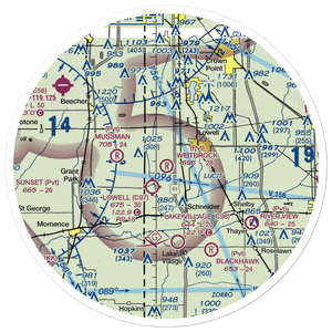 Wietbrock Airport (IN90) VFR Sectional Sticker (30 mile)
