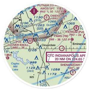 Sanders Gyroport Airport (IN88) VFR Sectional Sticker (20 mile)