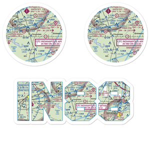Sanders Gyroport Airport (IN88) VFR Sectional Sticker Pack