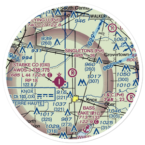 Singleton's Landing Strip (IN87) VFR Sectional Sticker (20 mile)