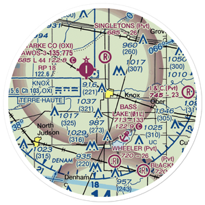 Wilson Airport (IN86) VFR Sectional Sticker (20 mile)