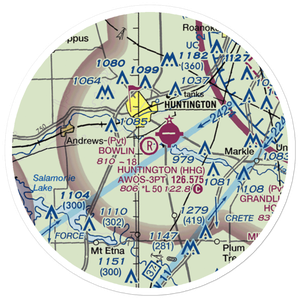 Bowlin Airport (IN85) VFR Sectional Sticker (20 mile)