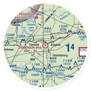 Roberson Airport (IN80) VFR Sectional Sticker (20 mile)