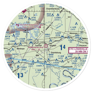 Roberson Airport (IN80) VFR Sectional Sticker (30 mile)