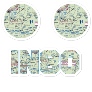 Roberson Airport (IN80) VFR Sectional Sticker Pack