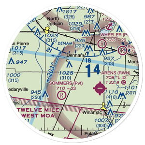 Podell Airport (IN76) VFR Sectional Sticker (20 mile)