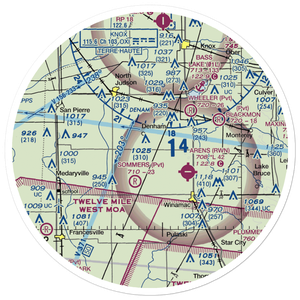 Podell Airport (IN76) VFR Sectional Sticker (30 mile)