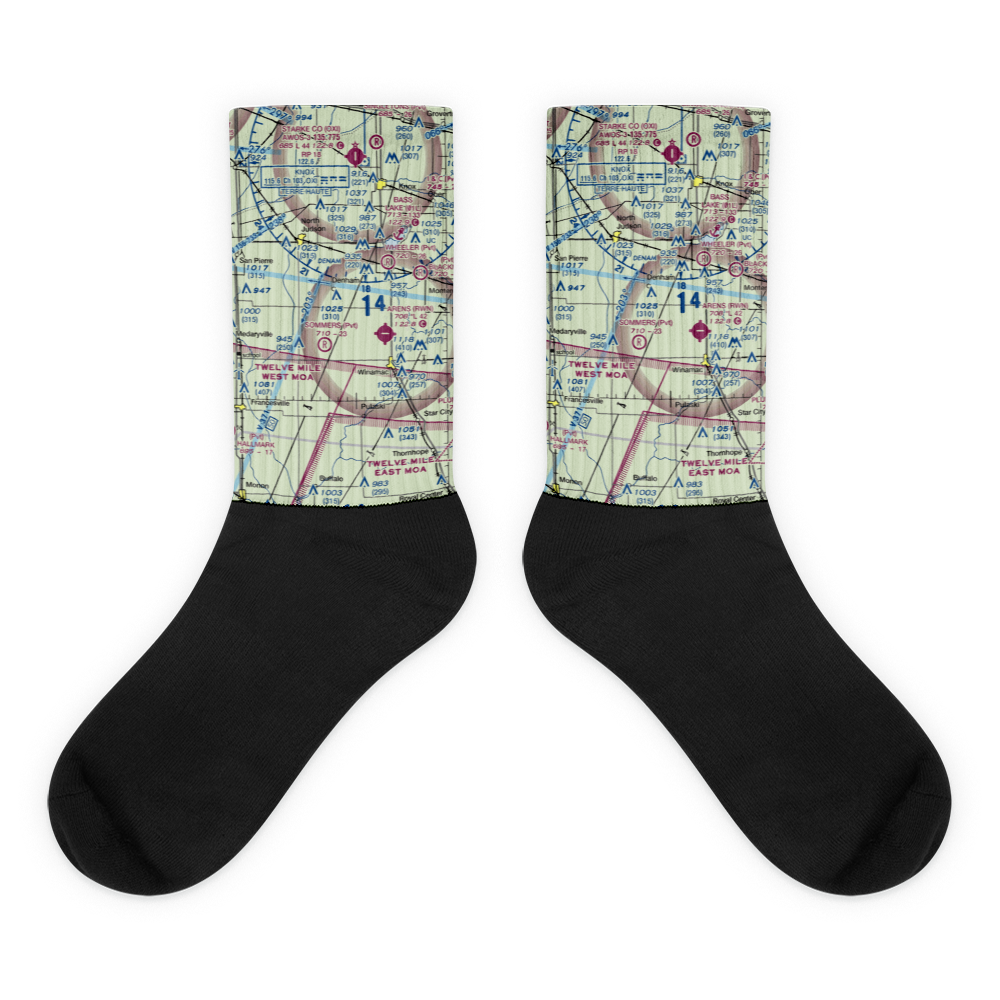 Podell Airport (IN76) VFR Sectional Socks 