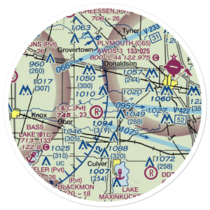 H.J.Umbaugh Airport (IN74) VFR Sectional Sticker (20 mile)
