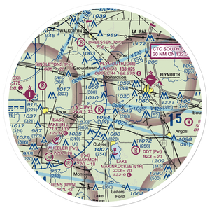 H.J.Umbaugh Airport (IN74) VFR Sectional Sticker (30 mile)