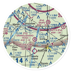 Mayer Airport (IN72) VFR Sectional Sticker (20 mile)