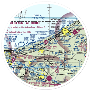 Bodin Airport (IN70) VFR Sectional Sticker (30 mile)