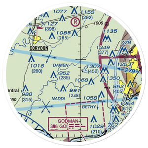 Stewart Airport (IN68) VFR Sectional Sticker (20 mile)