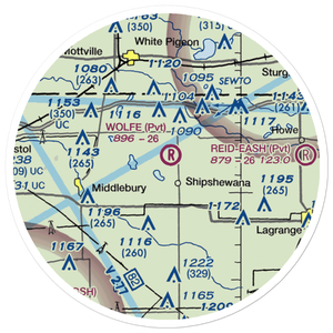Wolfe Field (IN65) VFR Sectional Sticker (20 mile)