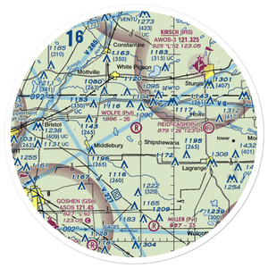 Wolfe Field (IN65) VFR Sectional Sticker (30 mile)