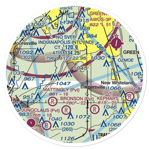 Beck Airport (IN64) VFR Sectional Sticker (20 mile)