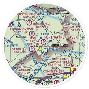 Tropria Airport (IN62) VFR Sectional Sticker (20 mile)