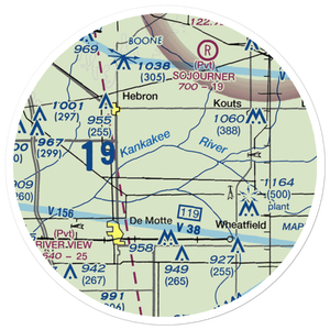 Flying J Airport (IN61) VFR Sectional Sticker (20 mile)