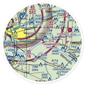 Jerry W. Humphrey Seaplane Base (IN59) VFR Sectional Sticker (20 mile)
