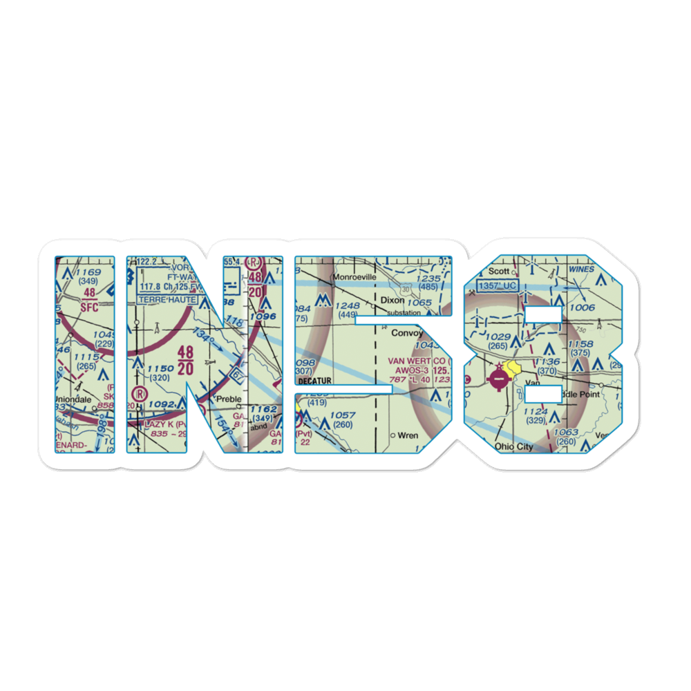 Sealscott Airport (IN58) VFR Sectional Sticker 