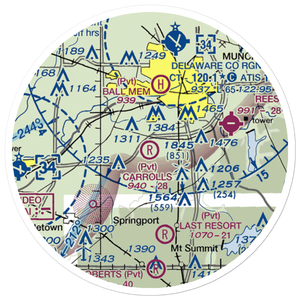 Carroll's Airpark (IN56) VFR Sectional Sticker (20 mile)