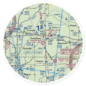 Songer Airport (IN55) VFR Sectional Sticker (30 mile)