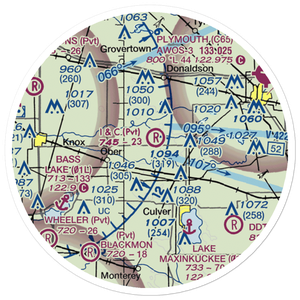 I & C Field (IN54) VFR Sectional Sticker (20 mile)