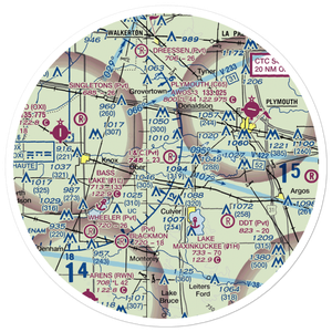 I & C Field (IN54) VFR Sectional Sticker (30 mile)
