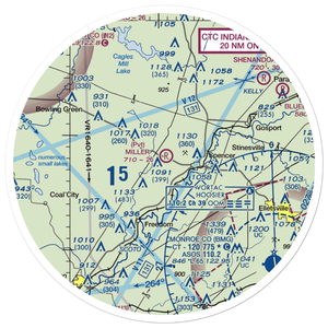 Miller Airport (IN53) VFR Sectional Sticker (30 mile)