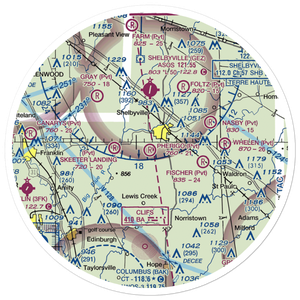 Pherigo Airport (IN49) VFR Sectional Sticker (30 mile)