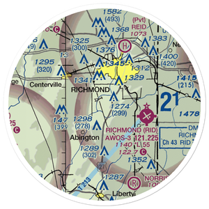 White Airport (IN47) VFR Sectional Sticker (20 mile)