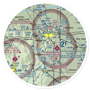 White Airport (IN47) VFR Sectional Sticker (30 mile)
