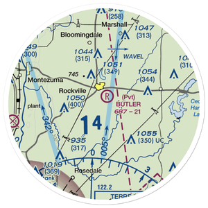 Butler Field (IN46) VFR Sectional Sticker (20 mile)