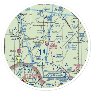 Butler Field (IN46) VFR Sectional Sticker (30 mile)