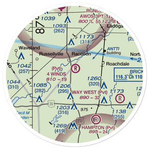 4 Winds Aerodrome (IN45) VFR Sectional Sticker (20 mile)
