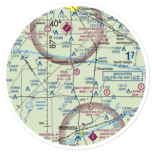 4 Winds Aerodrome (IN45) VFR Sectional Sticker (30 mile)